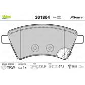 Jeu de plaquettes de frein avant VALEO - 301804