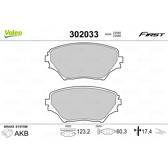 Jeu de plaquettes de frein avant VALEO - 302033