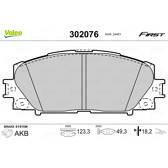 Jeu de plaquettes de frein avant VALEO - 302076
