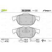 Jeu de plaquettes de frein avant VALEO - 302096