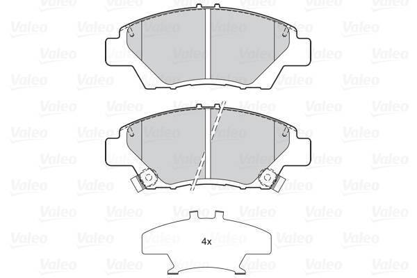Front brake pad set
