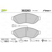 Jeu de plaquettes de frein avant VALEO - 302263