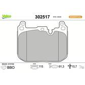 Jeu de plaquettes de frein avant VALEO - 302517