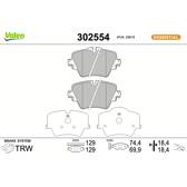 Jeu de plaquettes de frein avant VALEO - 302554