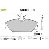 Jeu de plaquettes de frein avant VALEO - 598061