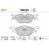 Jeu de plaquettes de frein avant VALEO - 598322