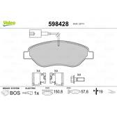 Jeu de plaquettes de frein avant VALEO - 598428