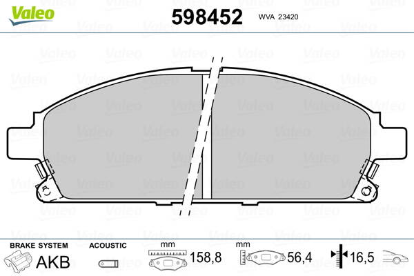 Front brake pad set