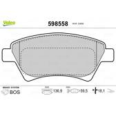 Jeu de plaquettes de frein avant VALEO - 598558