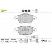 Jeu de plaquettes de frein avant VALEO - 598635