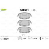 Jeu de plaquettes de frein avant VALEO - 598641