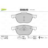Jeu de plaquettes de frein avant VALEO - 598649