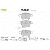 Jeu de plaquettes de frein avant VALEO - 598651
