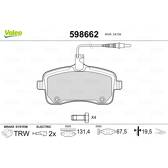 Jeu de plaquettes de frein avant VALEO - 598662
