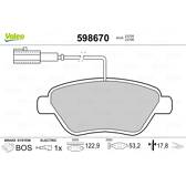 Jeu de plaquettes de frein avant VALEO - 598670