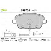 Jeu de plaquettes de frein avant VALEO - 598720