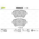 Jeu de plaquettes de frein avant VALEO - 598925