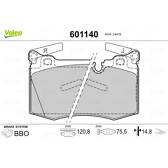 Jeu de plaquettes de frein avant VALEO - 601140