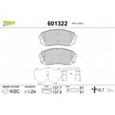 Jeu de plaquettes de frein avant VALEO - 601322