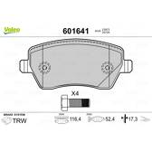 Jeu de plaquettes de frein avant VALEO - 601641