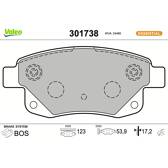 Jogo de pastilhas de freio traseiro VALEO - 301738