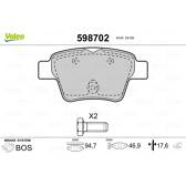 Jogo de pastilhas de freio traseiro VALEO - 598702