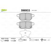Juego de pastillas de freno traseras VALEO - 598933