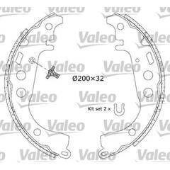 Kit de freins arrière (prémontés) VALEO - 554864