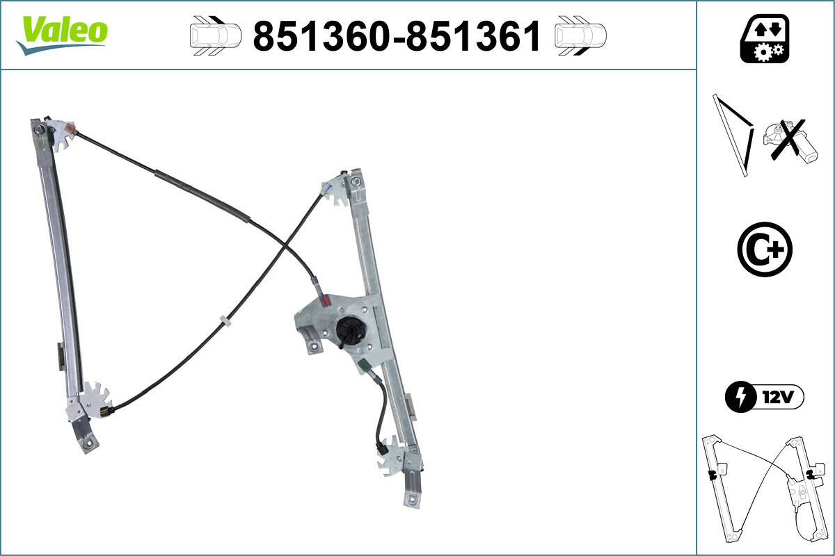 Window regulator, Front