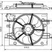 Motor elétrico, ventilador do radiador VALEO - 696880
