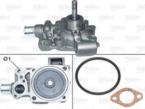 Pompe à Eau VALEO 506880 – Pour Circuit De Refroidissement Moteur, Avec Joints, Compatible Divers Modèles