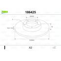 Brake disc set (2) VALEO - 186425