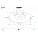 Brake disc set (2) VALEO - 186854