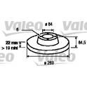 Brake disc (per unit) VALEO - 187040
