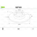 Brake disc set (2) VALEO - 197101