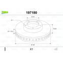 Brake disc (per unit) VALEO - 197180