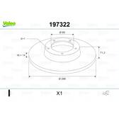 Brake disc (per unit) VALEO - 197322