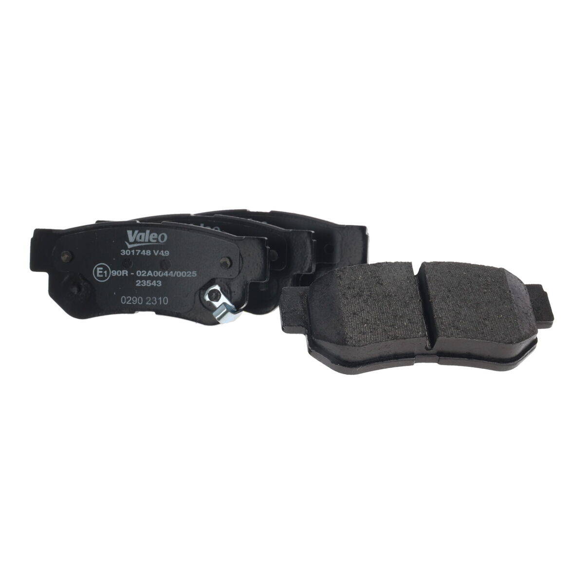 Rear brake pad set