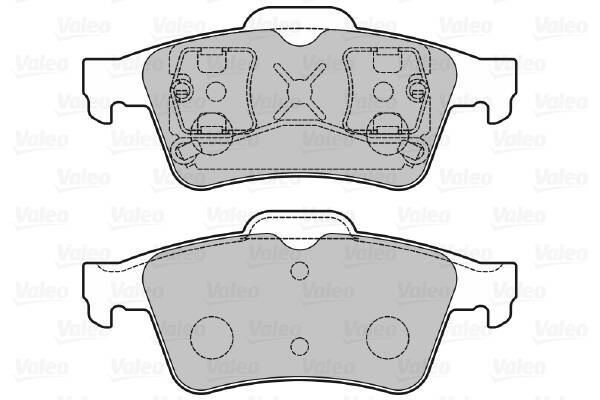Rear brake pad set