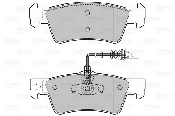 Rear brake pad set