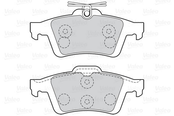 Rear brake pad set