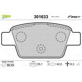Rear brake pad set VALEO - 301633