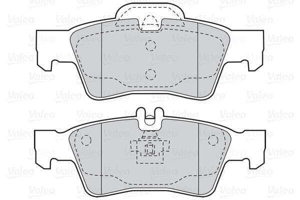 Rear brake pad set