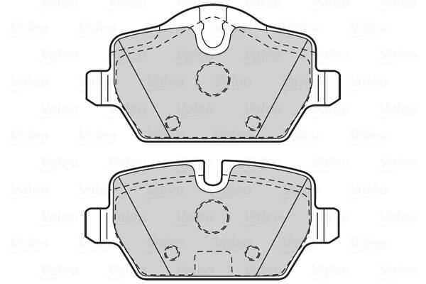 Rear brake pad set