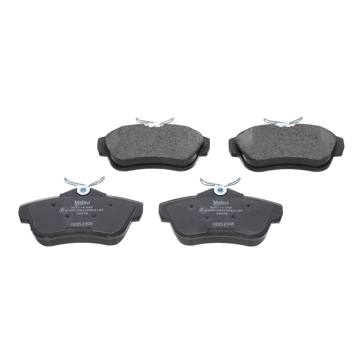 Rear brake pad set