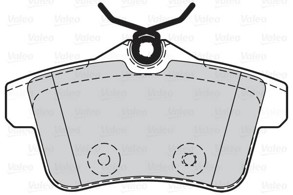 Rear brake pad set