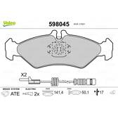 Rear brake pad set VALEO - 598045