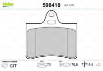 Rear brake pad set