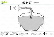 Rear brake pad set