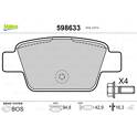 Rear brake pad set VALEO - 598633
